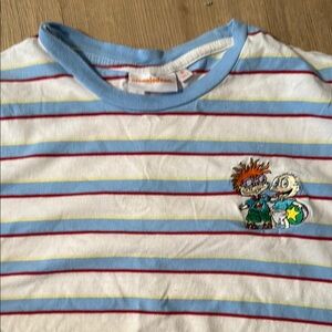 Nickelodeon Striped Blue and White T-Shirt